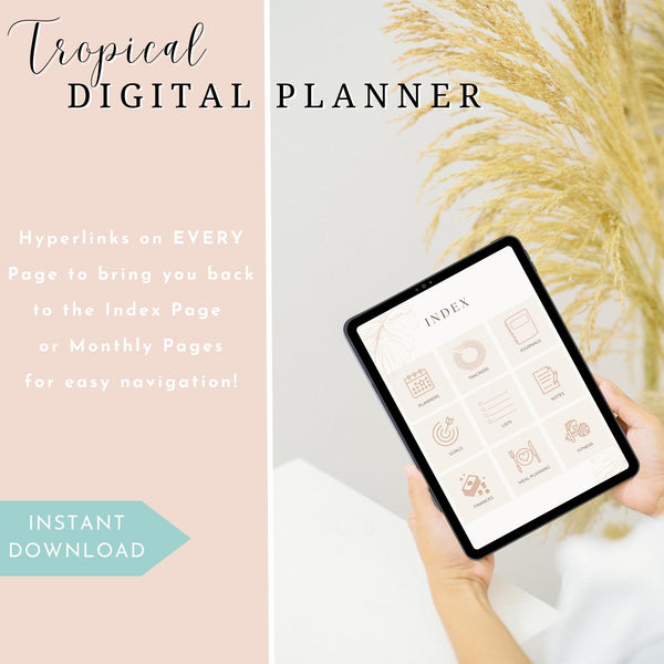 Ultimate Tropical Digital Planner! Undated for unlimited use!