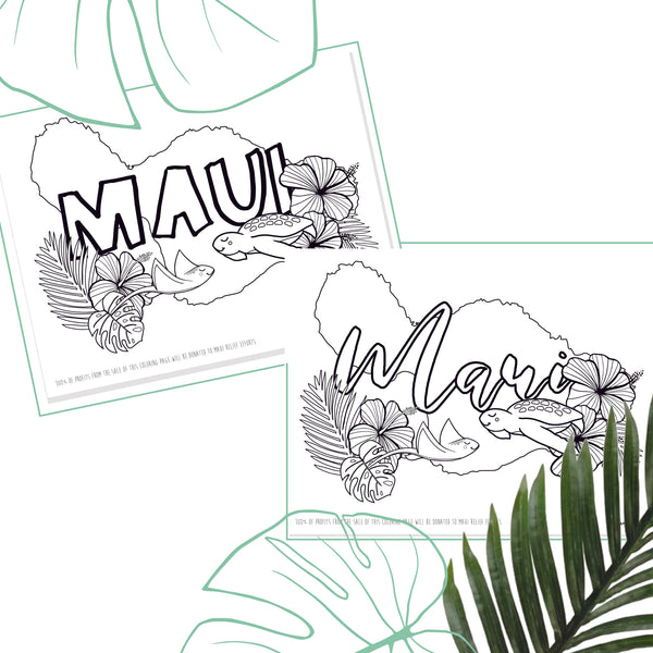 Aloha Maui Coloring Pages