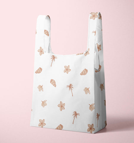 Reusable Folding Tote Bag - Sunset Shells