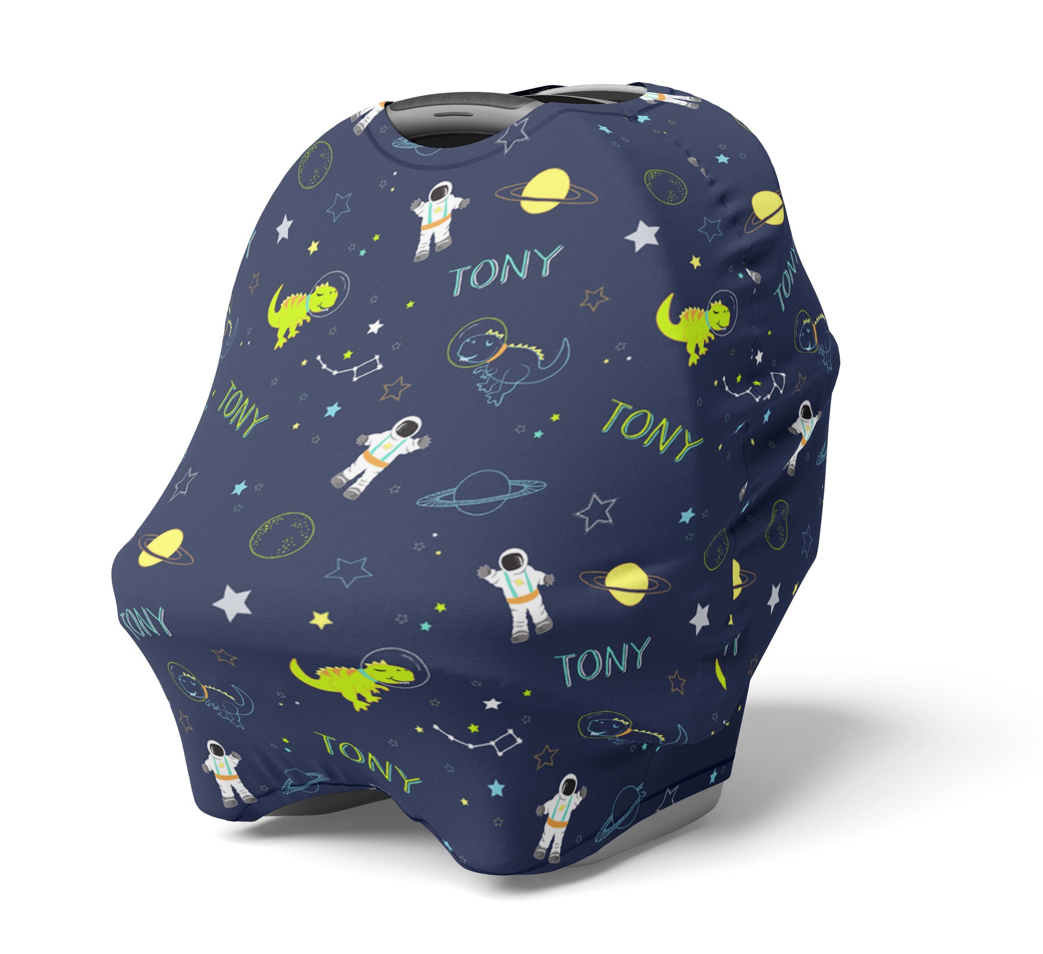 Space Dinos- Personalized Multi Use Nursing Cover