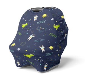 Space Dinos- Personalized Multi Use Nursing Cover