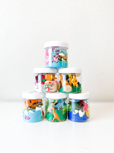 Sensory Play Dough & Magic Sand Jars