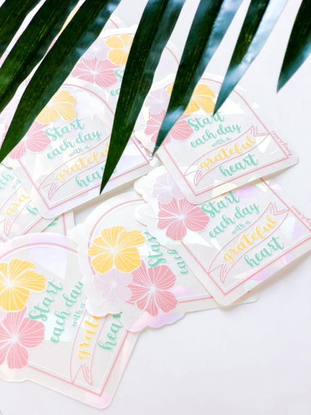 Rainbow Maker Suncatcher Decal - Grateful Heart