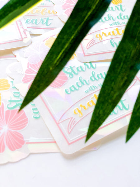 Rainbow Maker Suncatcher Decal - Grateful Heart