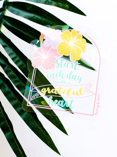 Rainbow Maker Suncatcher Decal - Grateful Heart