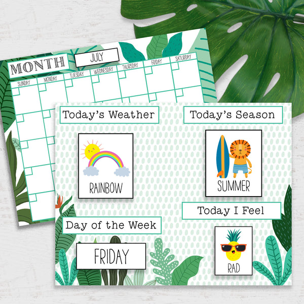 DIY Morning Board Printable - Tropical