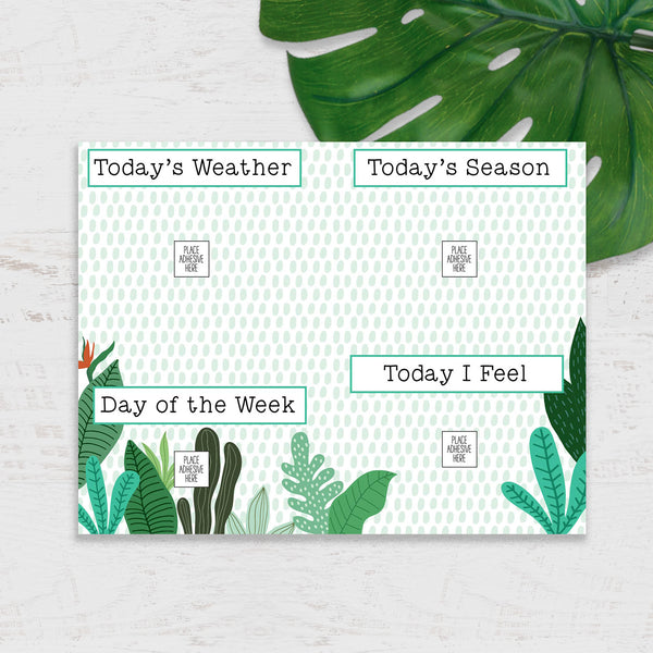 DIY Morning Board Printable - Tropical