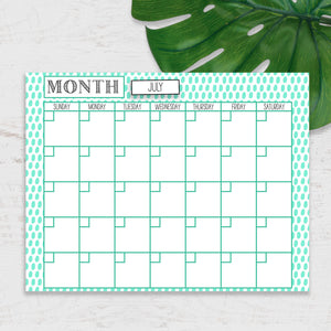 DIY Calendar Printable - Abstract