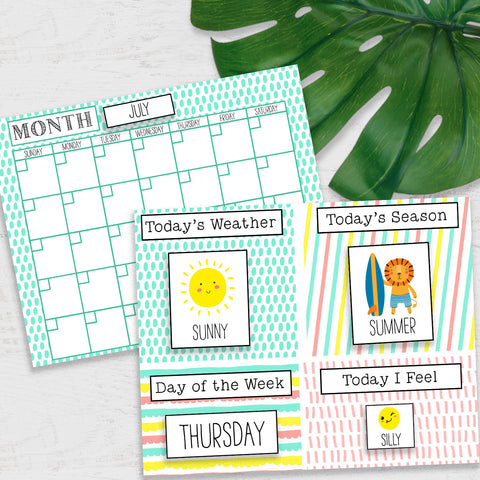 DIY Morning Board Printable - Abstract