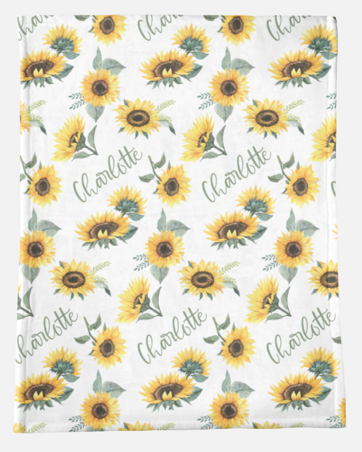 Sunflower- Personalized Minky