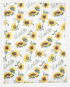 Sunflower- Personalized Minky