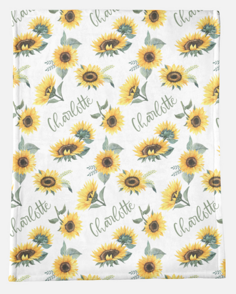Sunflower- Personalized Minky