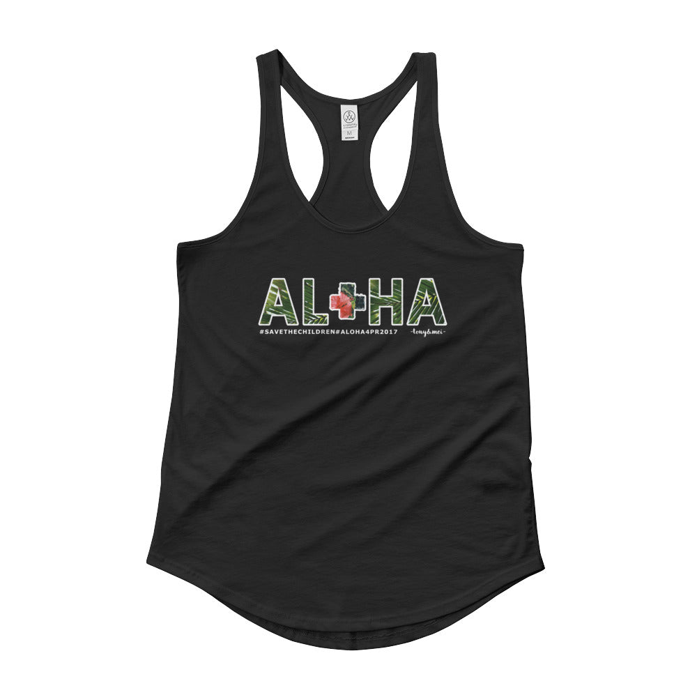 Aloha for Puerto Rico Womans' Shirttail Tank