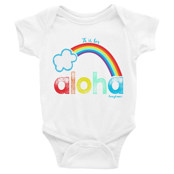 A is for Aloha Infant Bodysuit- White or Black