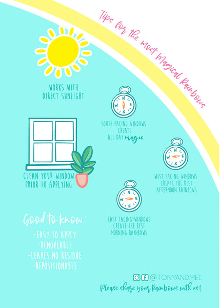 Rainbow Maker Suncatcher Decal - Monstera- Every Day is A Fresh Start