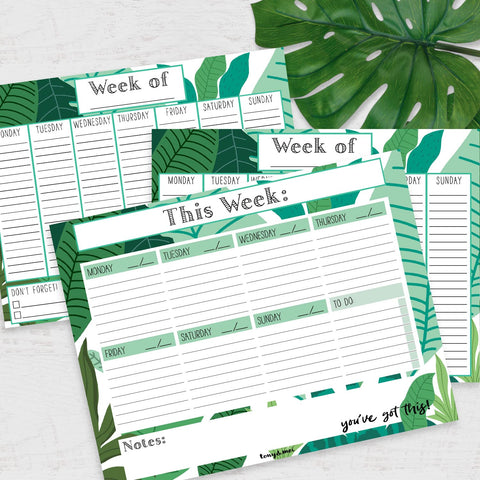 Weekly Planner Printable Download - Summer Vibes